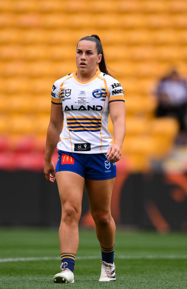 North Queensland Cowboys 2025 NRLW signing Rosie Kelly in action during her stint with Parramatta Eels. Picture: NRL Imagery / Zain Mohammed