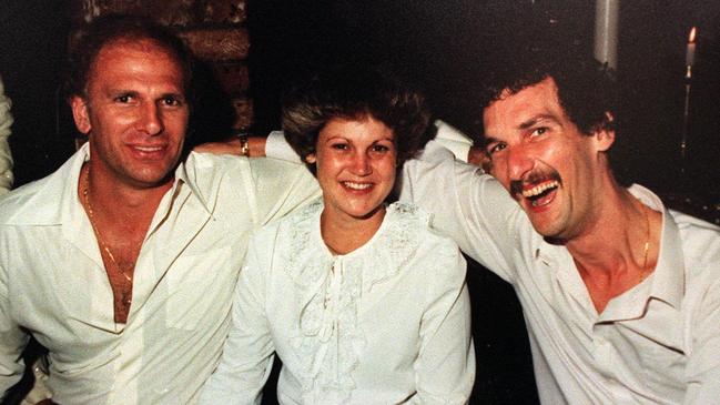 Smith (left) with wife Deborah, and brothel owner Harvey Jones, who was later killed by Smith.