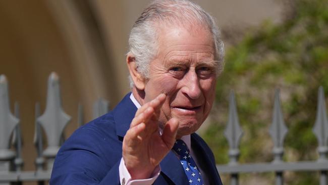 King Charles faces anti monarchy protesters on the day of his coronation n May 6. Picture: AFP