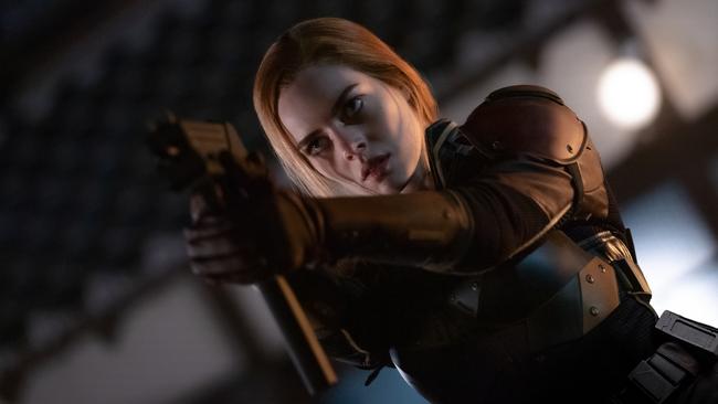 Samara Weaving plays Scarlett in Snake Eyes: G.I. Joe Origins.