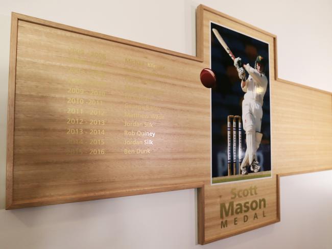 The Scott Mason honour board. Picture: MATHEW FARRELL