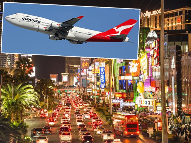 Las Vegas tourism bosses have revealed negotiations with Qantas are poised to deliver the first direct flights between Sydney and the world’s premier sports and entertainment capital. Pictures: Supplied