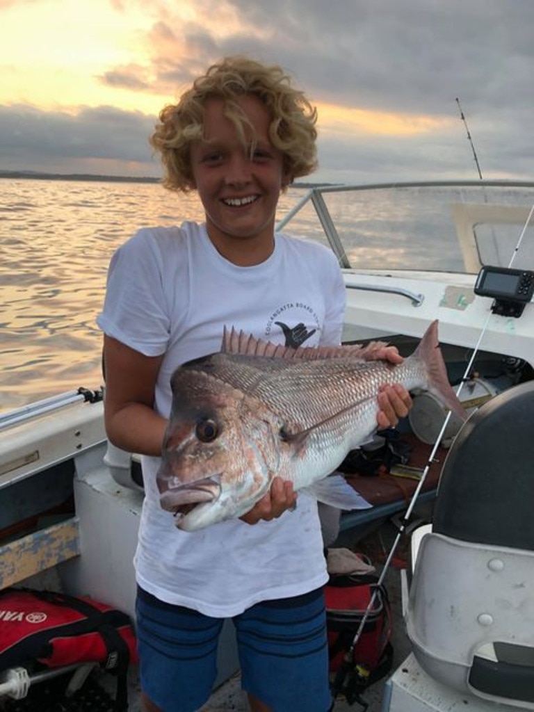 CATCH OF THE WEEK: Keen young Angler Justyn Kendall shows off a lovely Snapper he caught off Currimundi Reef. Picture: Scott Hillier