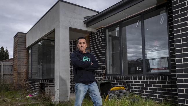 Benson Fong was left with an unfinished home and hefty bills to rectify shoddy work. Picture: Jake Nowakowski