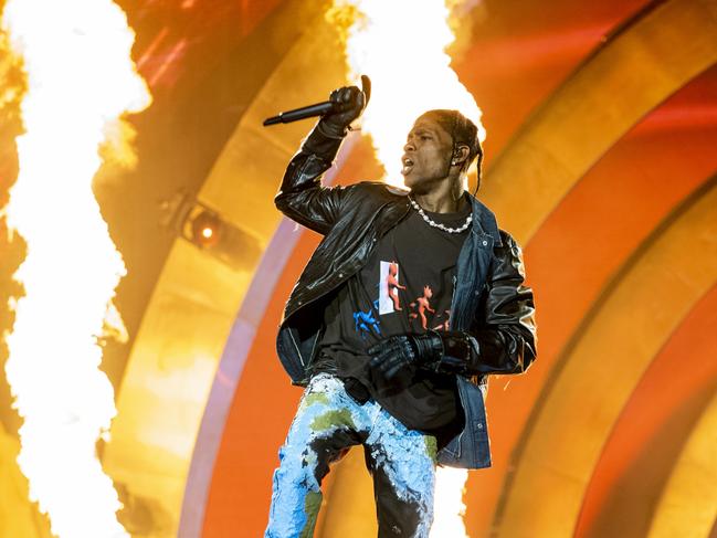 Travis Scott performs at 2021 Astroworld Festival, which turned deadly. Picture: Erika Goldring/WireImage