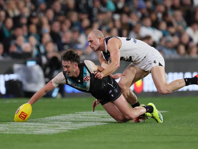 Alex Cincotta has become a key shutdown player for Carlton. Picture: James Elsby/AFL Photos via Getty Images