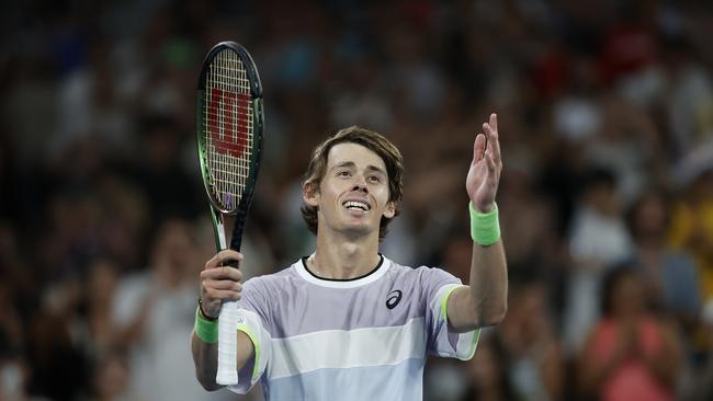 Alex de Minaur cruised through the first round. Picture: Darrian Traynor/Getty