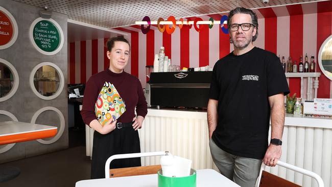 Owner of Smolt Kitchen, Jacob Nunn alongside front of house staff member, Katrina Green as Jacob believes Tasmanian  restaurants have been living in a 