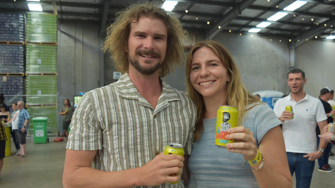 Rhys White and Claire Boyd at Your Mates Beer Day Out in Warana on December 10, 2022. Picture: Sam Turner