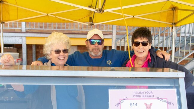 Leoni, Dave and Julie from the Lions Club at the Kingaroy BaconFest 2023.