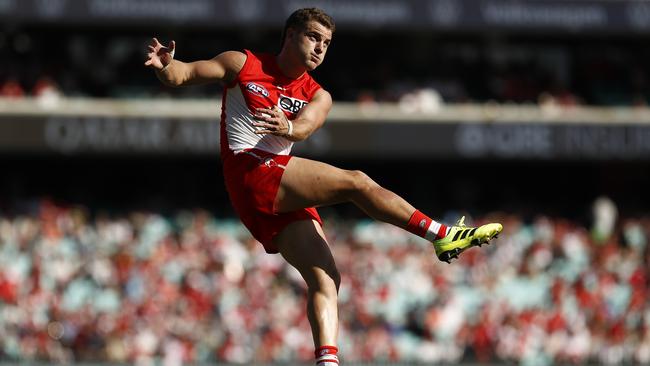 Tom Papley is loving his footy. Picture: Ryan Pierse/AFL Photos/Getty