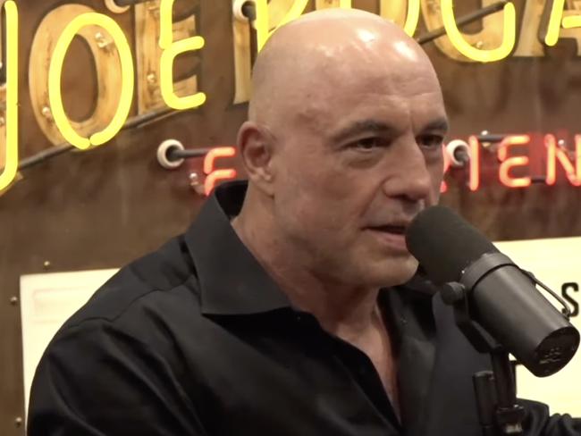 Joe Rogan interviewing Donald Trump on his podcast. Picture: YouTube