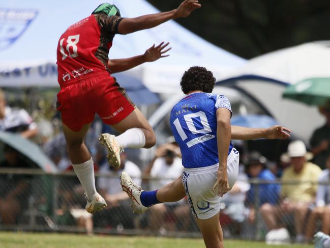 Action at the 2023 Pacifika youth rugby cup at Whalan reserve.Under 14 boys  Tonga v SamoaPicture: Warren Gannon Photography.