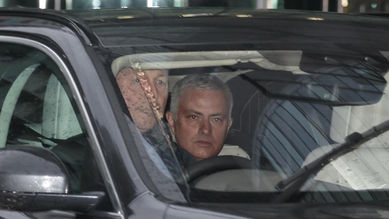 Manchester United’s former manager Jose Mourinho leaves the Lowry Hotel after his sacking.