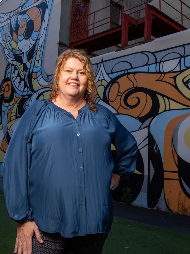 Lord Mayor of Hobart Anna Reynolds wants to remove the $800 fee for artists to submit work for murals in Hobart. Picture: Linda Higginson