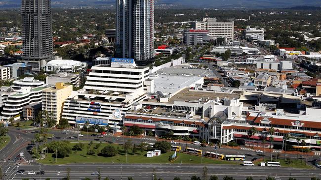 Aerial of Australia Fair Shopping Centre in Southport 