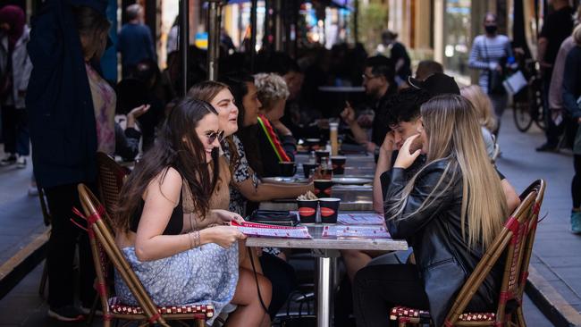 Thousands of hospitality jobs are going begging as life returns to Melbourne. Picture: Paul Jeffers