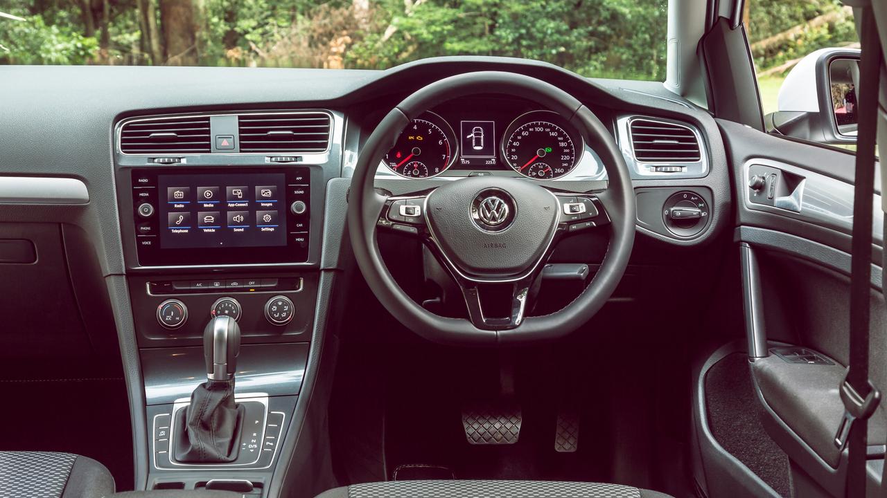 The Golf has the roomiest rear seats of the trio. Photo: Thomas Wielecki.