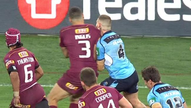 Greg Inglis is facing suspension for a shoulder charge on Josh Dugan.