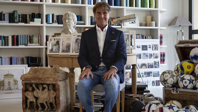 Brunello Cucinelli in his office in Solomeo, Umbria