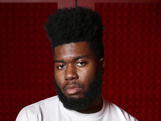 American teenager Khalid, in Sydney, today. He is on his first Australian tour to promote his debut album called American Teen.Picture: Justin Lloyd.