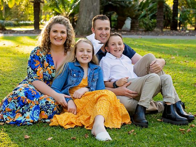 Melissa Dickfos, 39, Sienna, 11, Rowan, 39, and William, 10. Picture: Melissa Batterham - Mia Mia Photography.