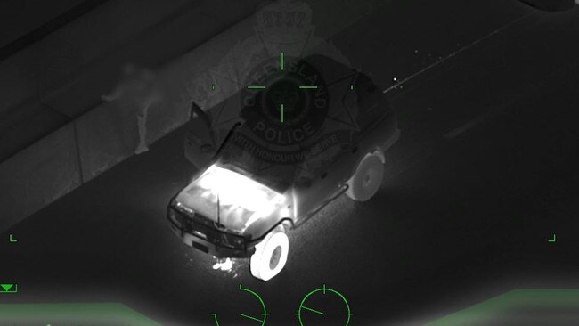 Police have released Polair vision of an alleged stolen 1991 white Toyota Landcruiser which was tracked throughout the northern end of the Gold Coast.