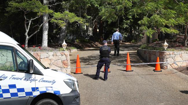 Police at the Joyner home. Picture: Liam Kidston