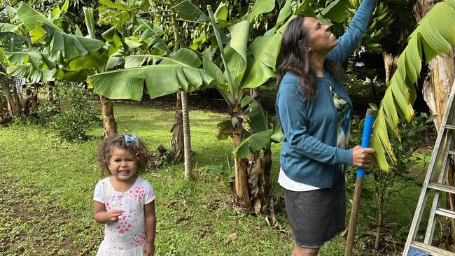 Tokasa Thompson at Lord Howe Island with her granddaughter. Picture: Supplied