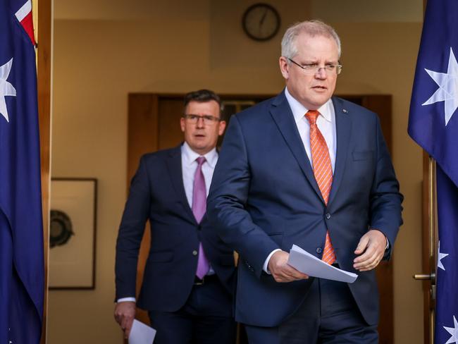 Scott Morrison has asked Alan Tudge to step aside. Picture: David Gray/Getty Images