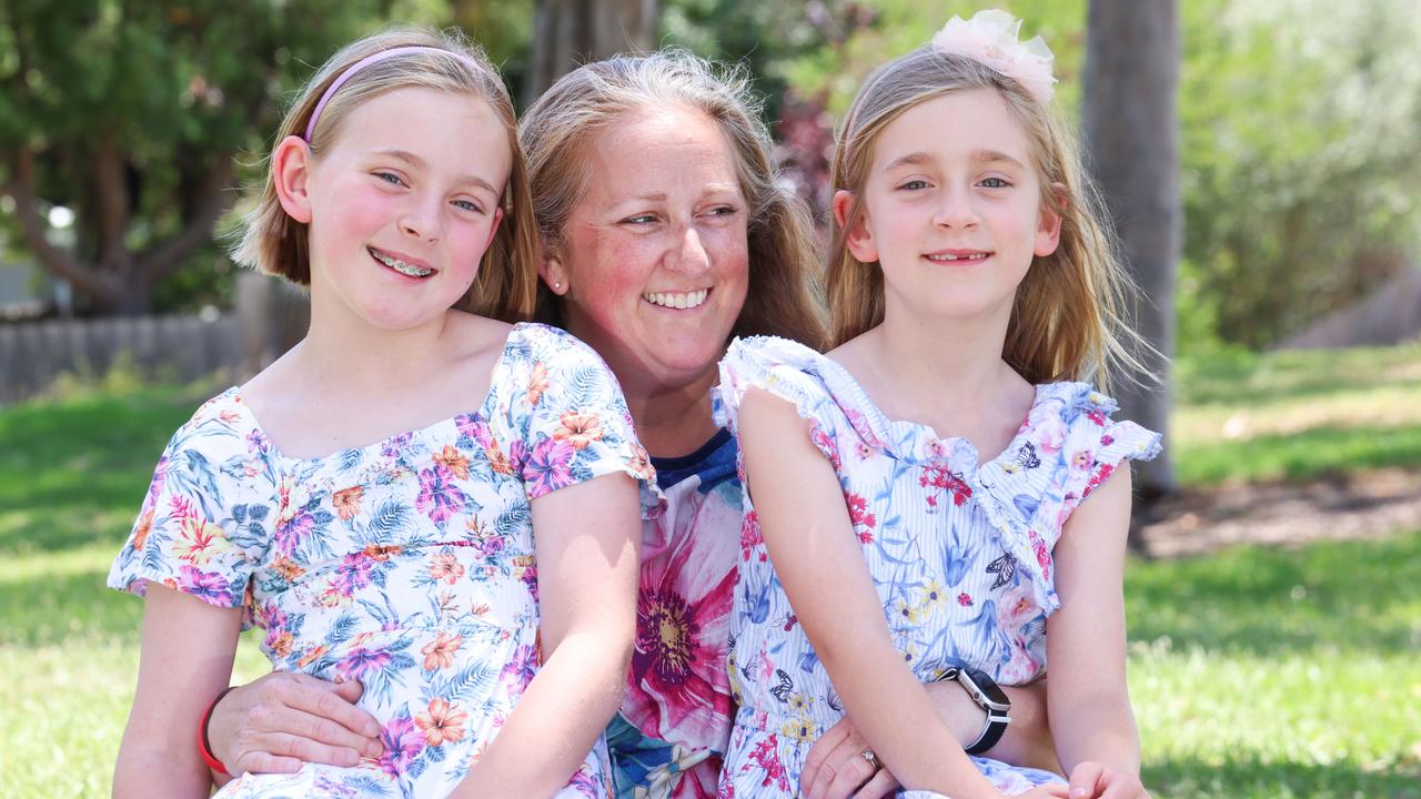 Torie and daughters Alice and Matilda. Picture: Brendan Beckett