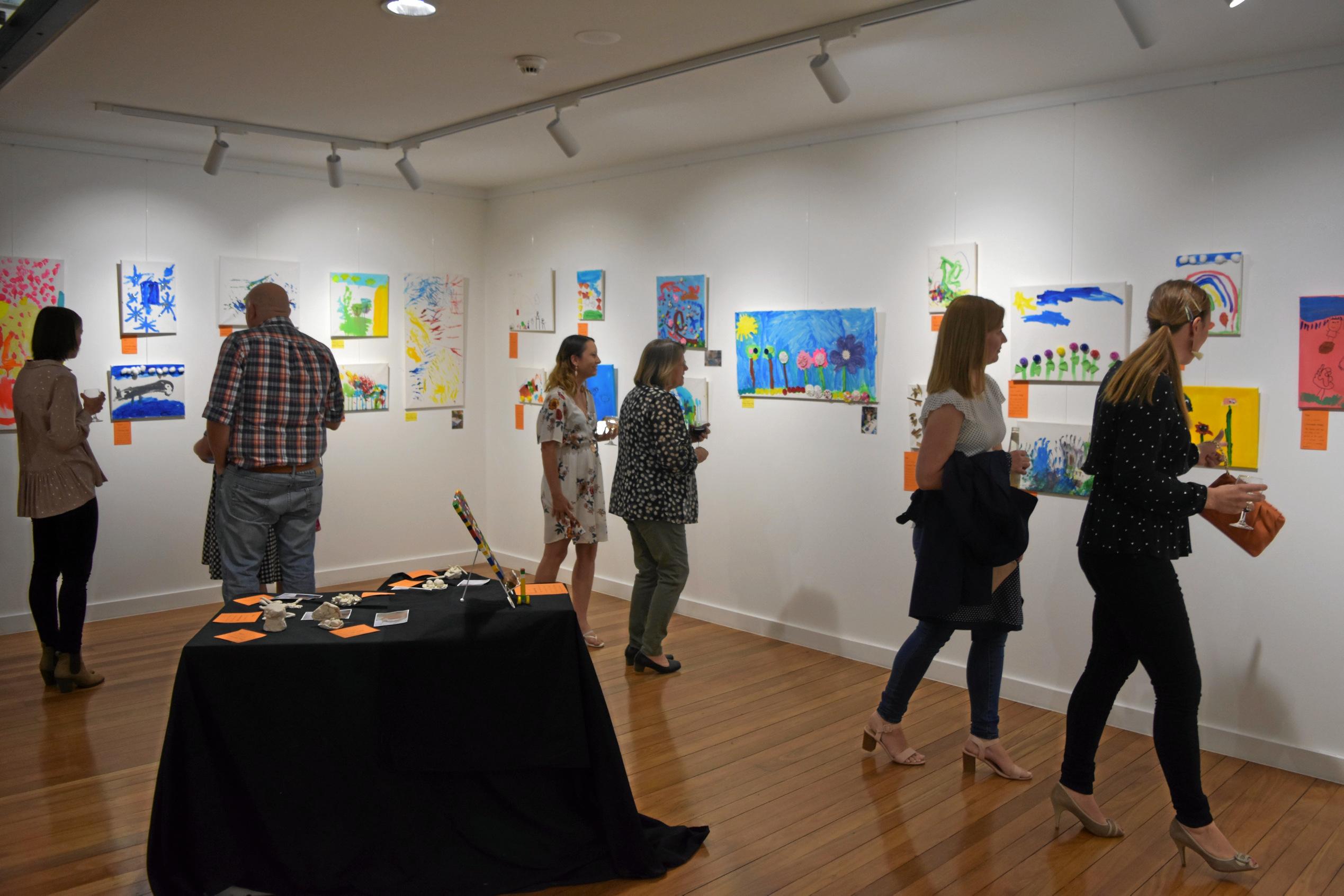 Guests looking around the 2019 KAOS exhibition. Picture: Shannon Hardy