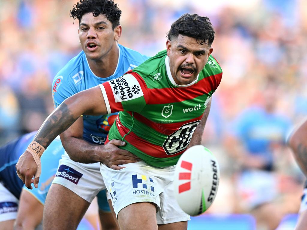 Latrell Mitchell did his best to audition for a Blues recall. Picture: NRL Imagery