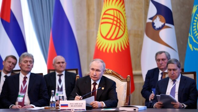 The Kremlin has dismissed Ukraine's peace plan. Picture: Sergei Bobylev, Sputnik, Kremlin Pool Photo via AP