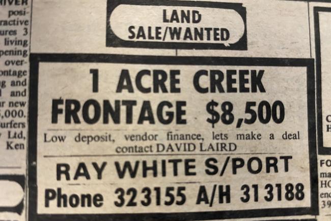 You wouldn’t get these property prices on the Gold Coast today. Gold Coast Bulletin old advertisements. July 1975