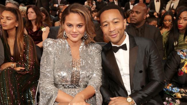 Model Chrissy Teigen and recording artist husband John Legend.