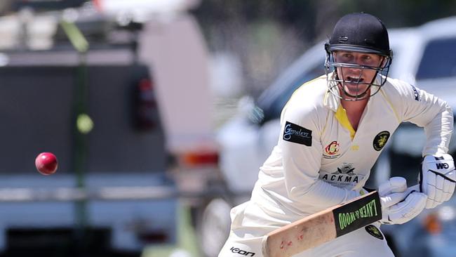 Torquay batter Jackson Attwood looks for a run against Marshall. Picture: Peter Ristevski