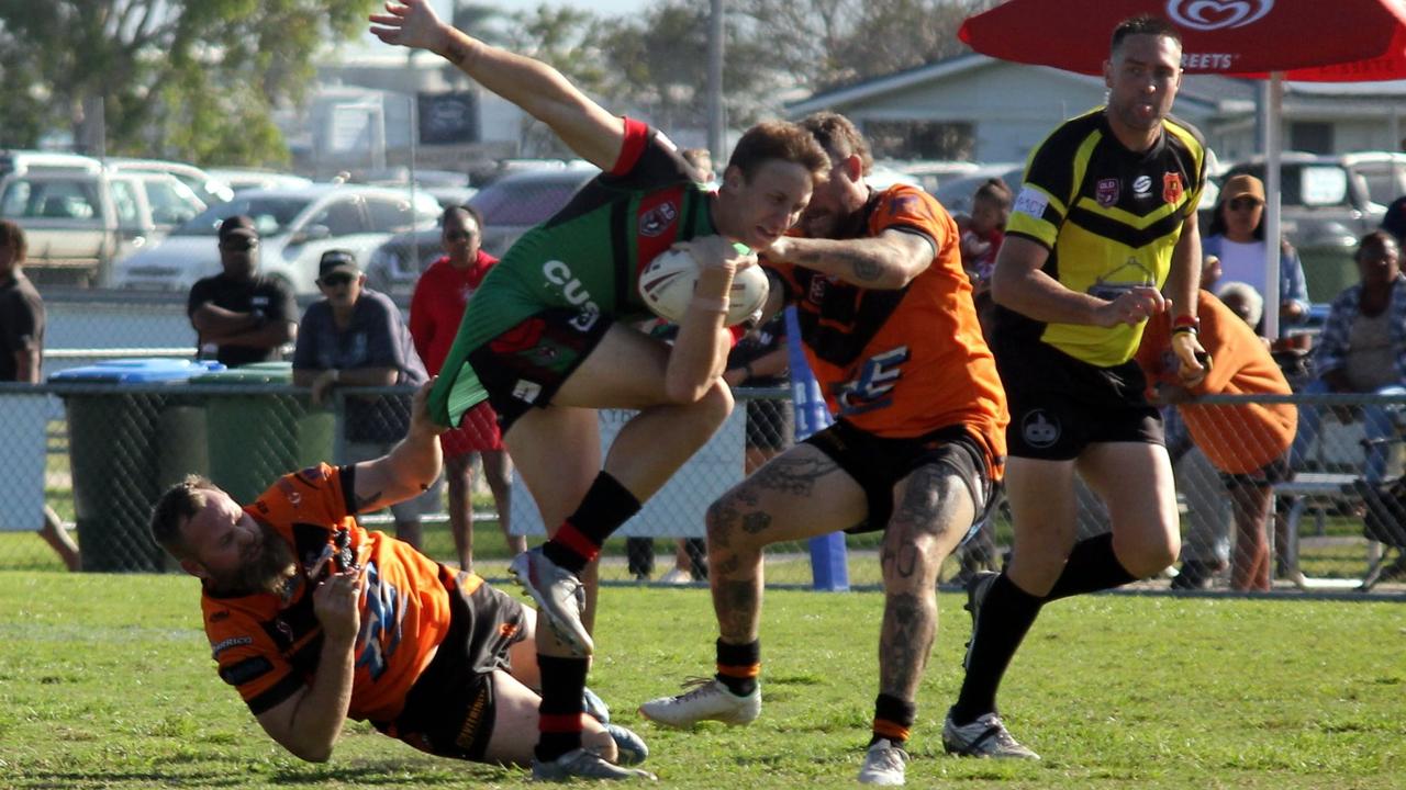 Luke Pietzner for Sarina Crocs in the A-Grade grand final against Wests Tigers at JRL Football Field 5, Mackay. Picture: Facebook