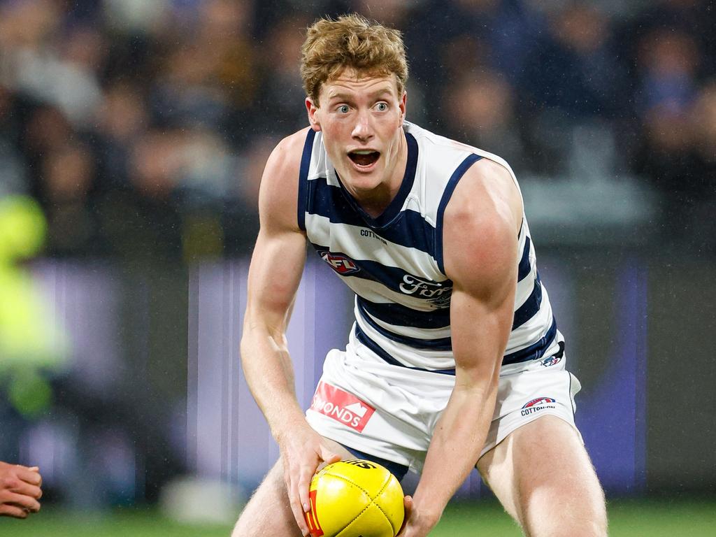 Toby Conway’s injury setback remains unclear. Picture: Dylan Burns/AFL Photos via Getty Images