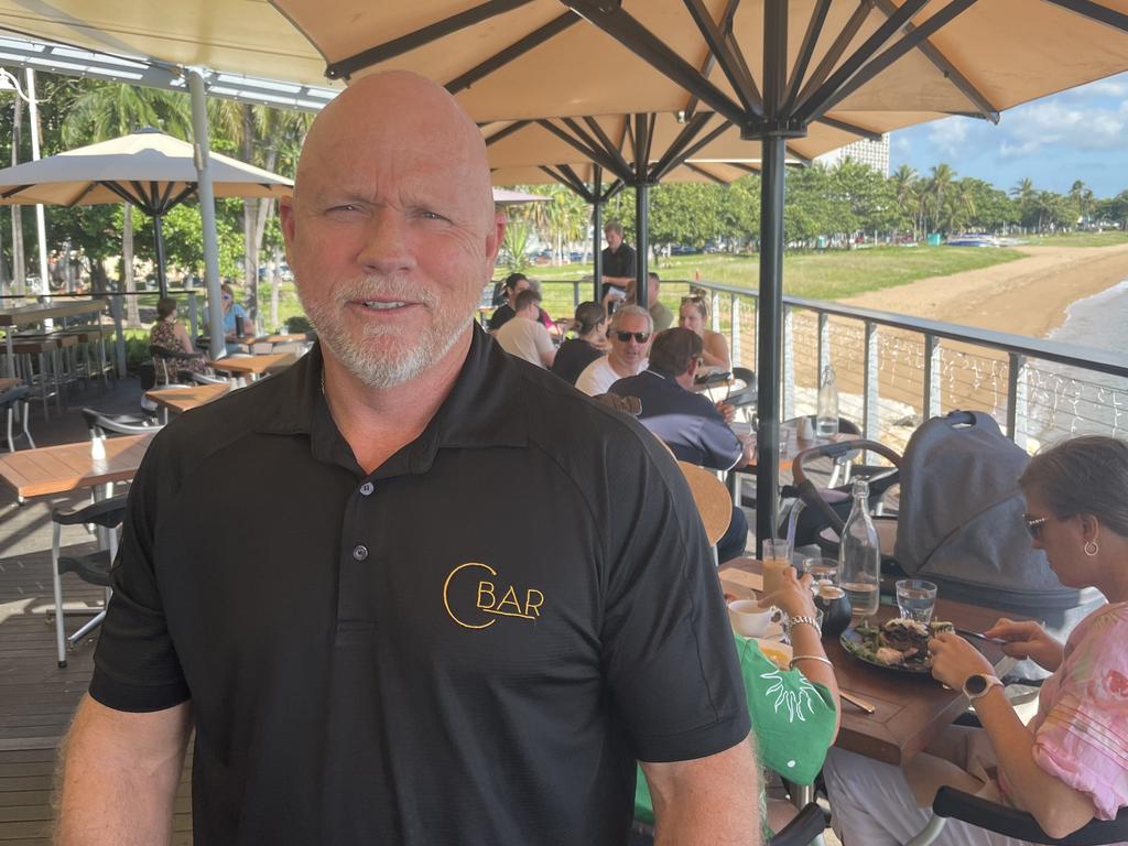 C Bar owner Allan Pike called for changes to increase fairness for northern Australian businesses paying for insurance. Picture: Leighton Smith.