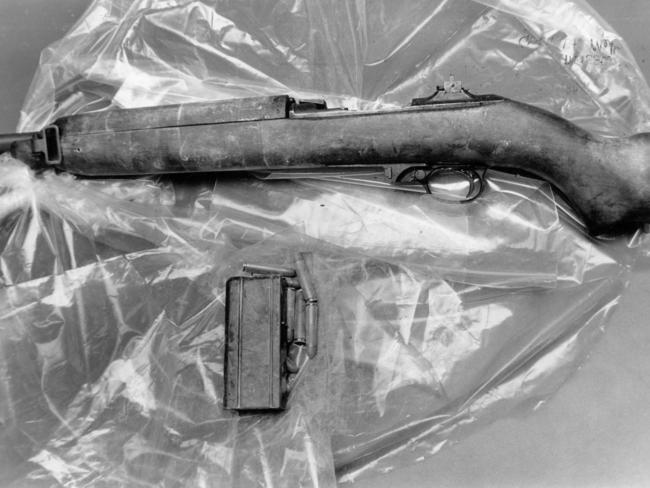 The sawn-off semi-automatic rifle used by Frank Vitkovic.