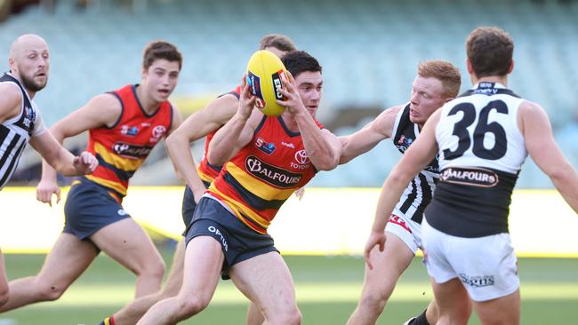 Cameron Hutchens in action for the Crows last year. Picture: David Mariuz