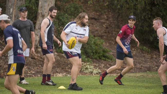 <s1>The Dragons are put through their paces at training this week.</s1> Picture: Rob Leeson.