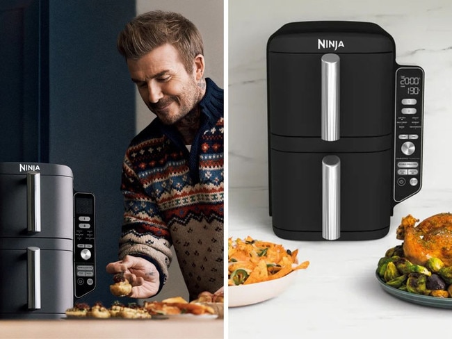 David Beckham cooks up seriously hot new holiday campaign. Picture: YouTube/Ninja Kitchen.