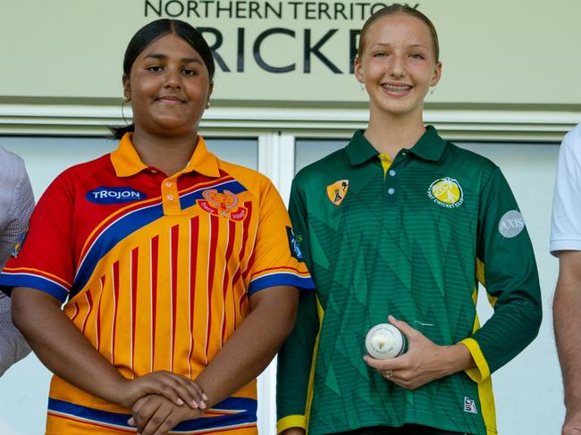 Ekam Dhillon and Jordi O’Toole will represent the NT at the U16 Nationals in Ballarat, Victoria. Picture: NT Cricket