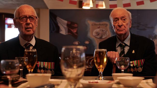 Michael Caine (right) as Bernard Jordan.