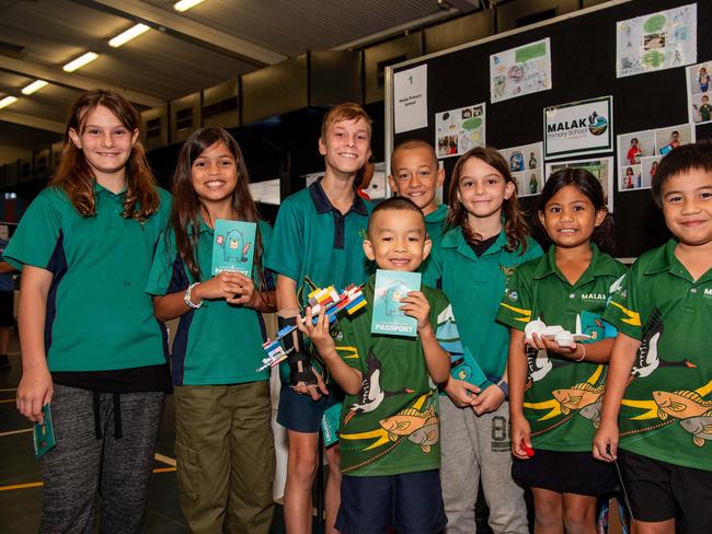 Students from Middle Point School and Malak Primary School as Territorian students descend on Darwin for the Kids in Space event. Picture: Pema Tamang Pakhrin