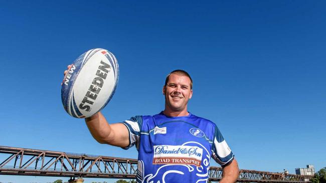 MAN OF STEEL: Grafton Ghosts captain-coach Danny Wicks stands tall by the iconic Grafton Bridge. Picture: Adam Hourigan