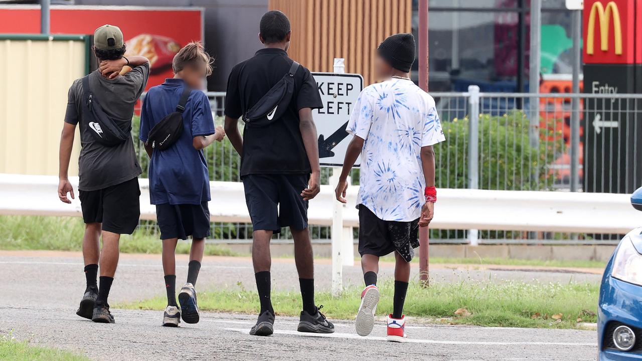 A group of youth in Mount Isa. Picture: Liam Kidston