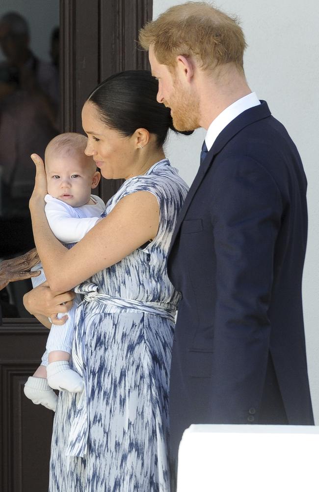 Meghan and Harry’s last official day of royal duties wraps on March 31 after which the couple can focus solely on their baby boy, Archie. Picture: Henk Kruger/Pool via AP.